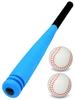 TOLAVIT Baseball Bat with 2 Sponge Balls Batting Colored For Practice Bat Red Also Available Set, Toy, Bat, Kids, Play, Leisure, Safety, (Blue),