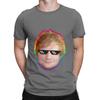 Singer Face And Rainbow Outline Funny 100 Cotton TShirt EEd Sheeran Tops Tees For Unisex