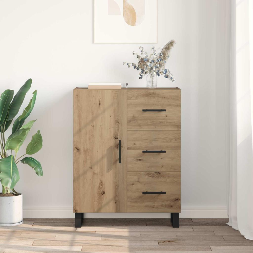 Sideboard Artisan Eiche 69,5 x 34 x 90 cm Verbundwerkstoff und Eisen