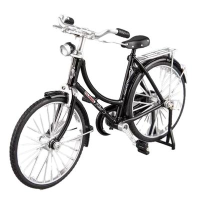 TOMMYFIELD 112 Miniature Alloy Bicycle Model Toy, Collectible Model Decoration (Female, Black) [Used]