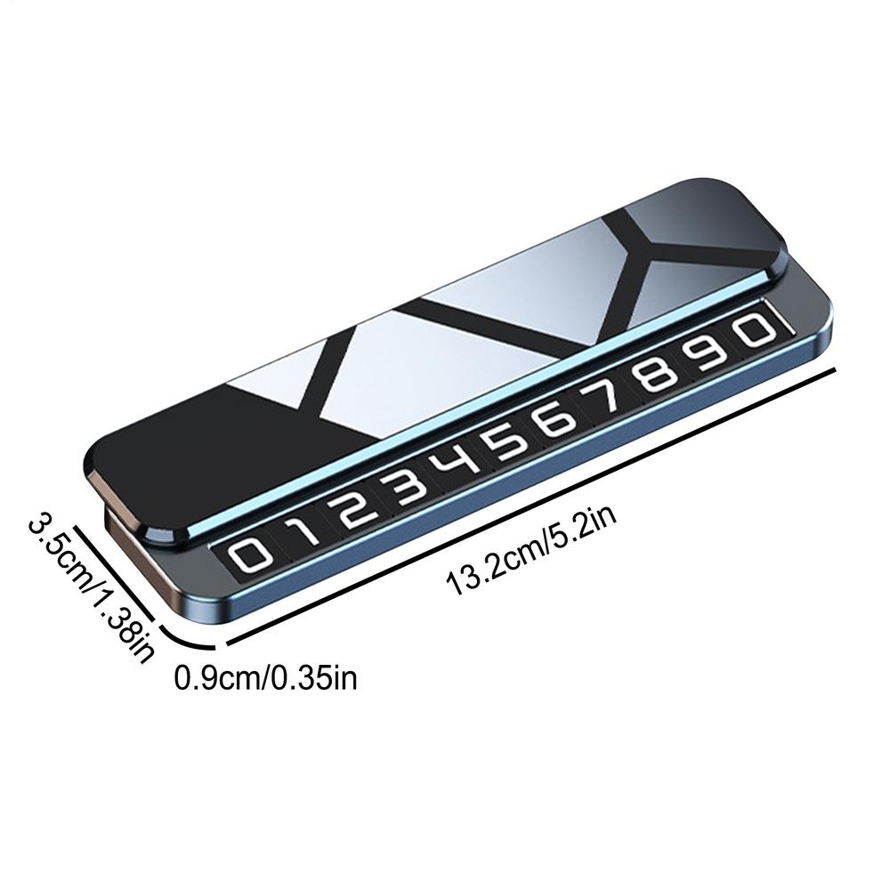 Universal Metal Car Temporary Parking Card Sliding Hiding Display Phone Number Plate Park Stop In Car-styling Auto Accessories