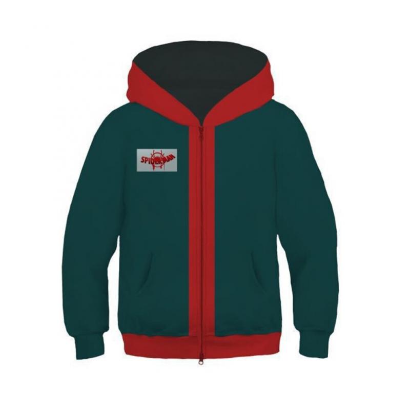 Children's Boys' Zipper Hooded Jacket Character Costume Halloween Jacket Long-Sleeve Jacket