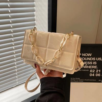 Single Shoulder Women's Crossover Bag  Versatile Fashion  High Texture Beauty  Small  Solid Color
