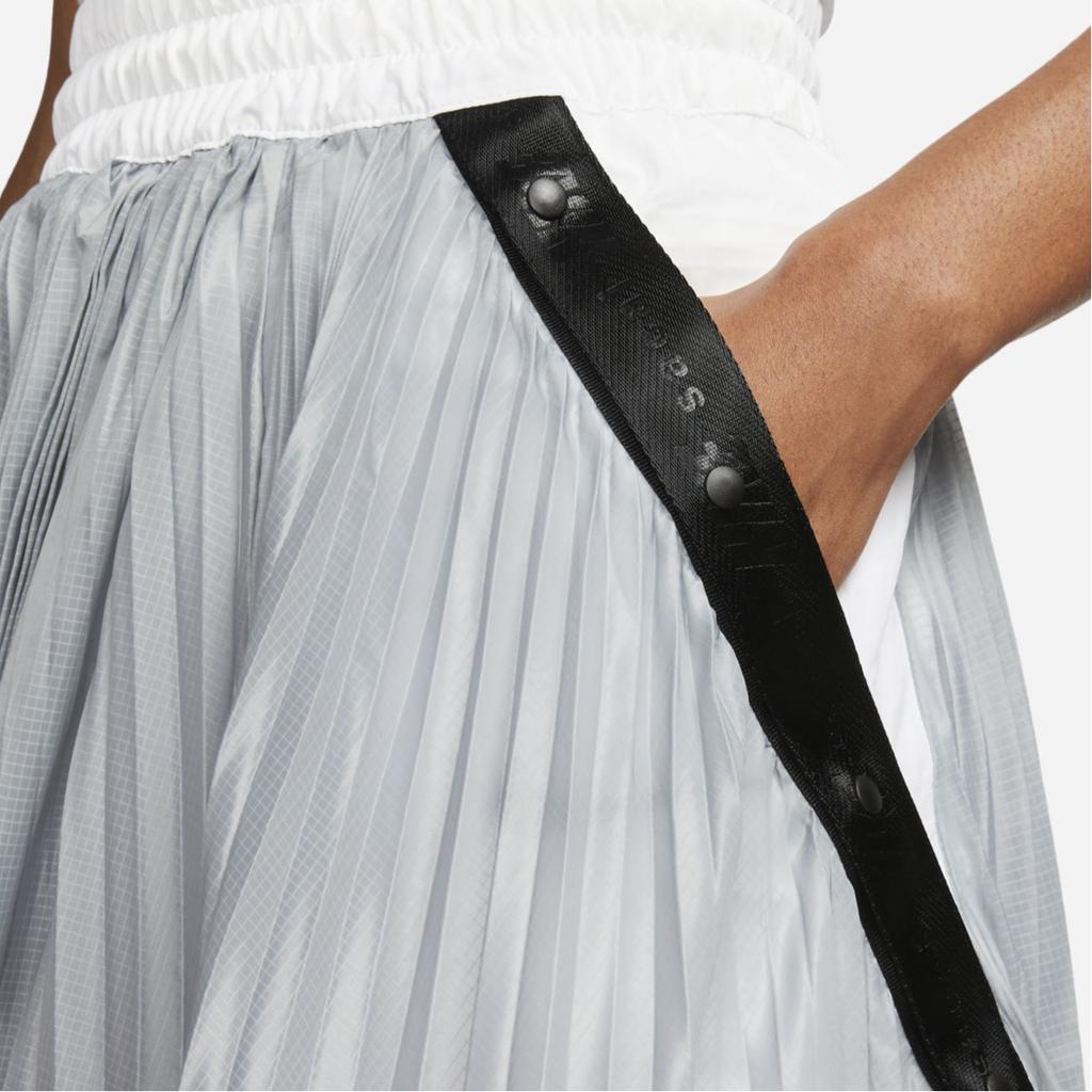 Nike X Sacai Collaboration Plisuoto dizaino Integruoti šortai Plisuoti sportiniai ilgas sijonas Moteriški sijonai Pilka CZ4683-100