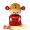 Solar Powered Nodding God of Wealth Ornament New Year Car Ornaments  Car Decoration