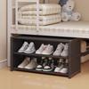 3 Tier 56.5cm Shoe Rack Space Saving Slim Under Desk Dorm Storage Organizer Multi-Function Dustproof