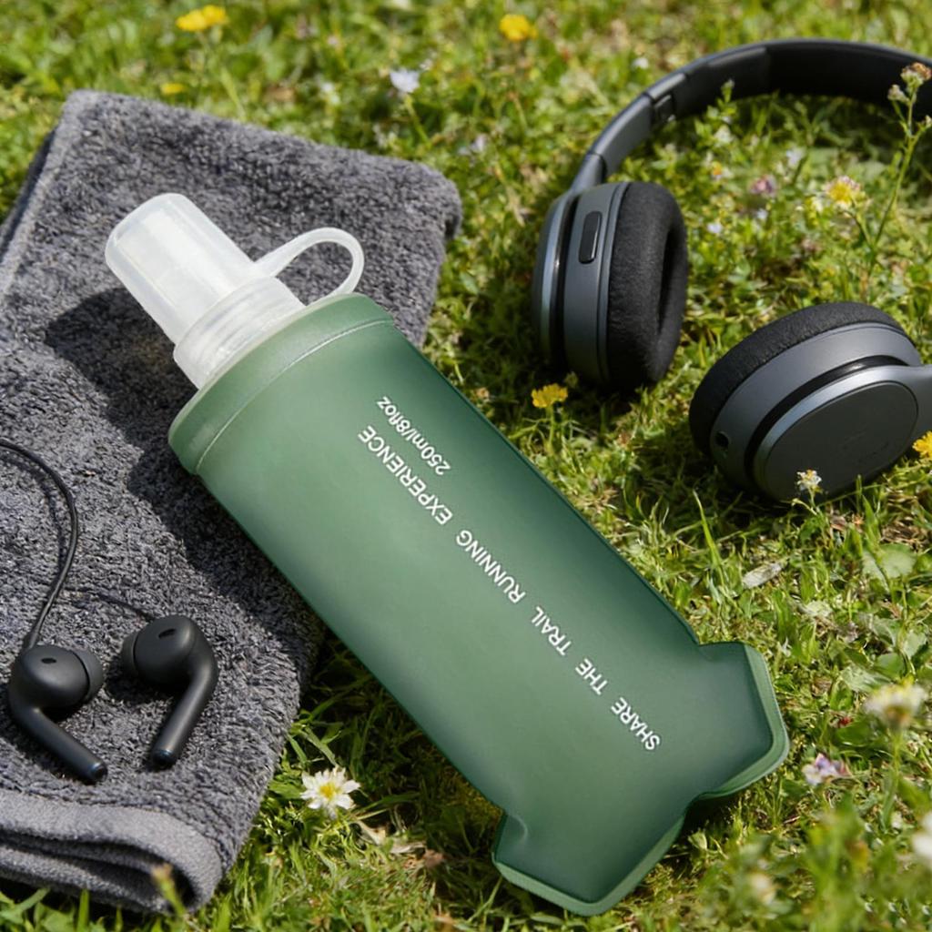 Foldable Water Bottle Soft Portable Leakproof Folding Pouch sports hydration bladderSoft Flask Outdoor Sport Water Bag Kettle
