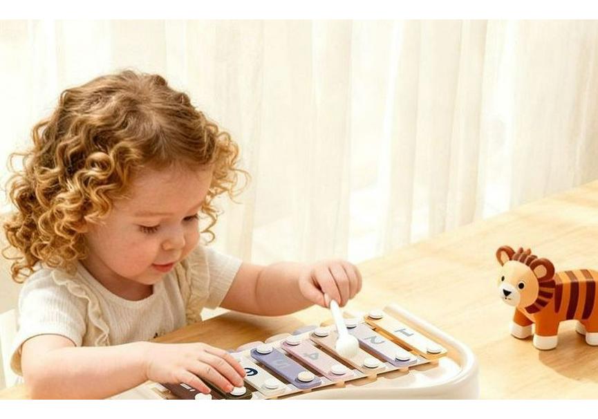 Eight-Tone Baby Xylophone & Piano Toy - Children's Early Education Percussion Instrument, Anti-Collision Design