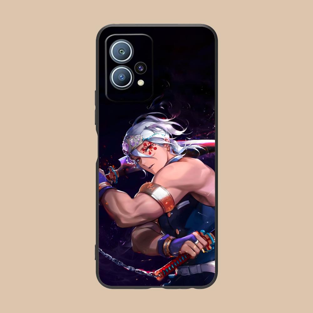 Demon Slayer Tengen Uzui Phone Case for Huawei P60 P50 P40 P30 P20 P10 P9 P8 Pro Lite Plus Black Smartphone Cover Luxury