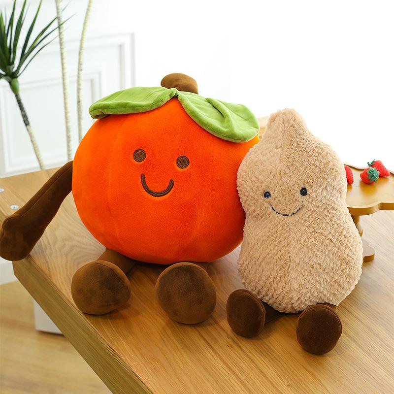 Dobrá plyšová hračka panenka kaki arašídová panenka roztomilá arašídová panenka kaki kaki ruyi házecí polštář