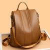 Genuine Leather Backpack Stylish and Versatile Travel Bag Casual Anti-theft Backpack Trendy Commuter Bag