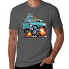 Classic Fifties Hot Rod Muscle Car Cartoon Tshirt Breathable Lightweight Summer Top
