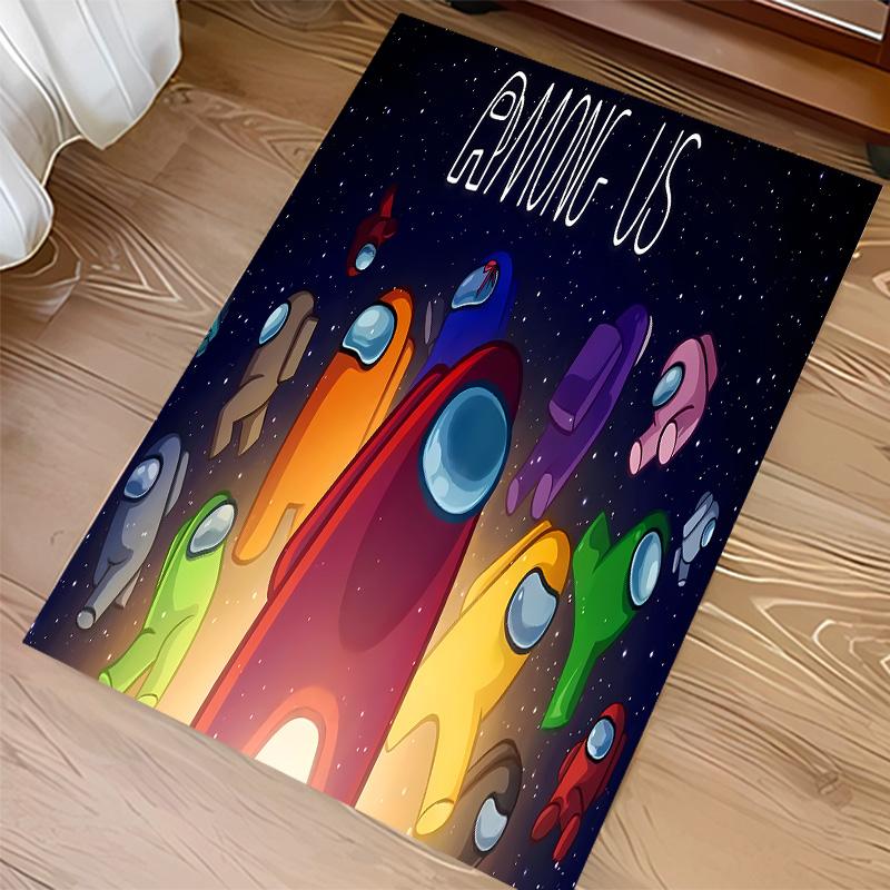 Among Us Print Area Rug-Soft,Washable Non-Slip Indoor Mat Office Chairs,Living Room,Home Office Decorative Rug