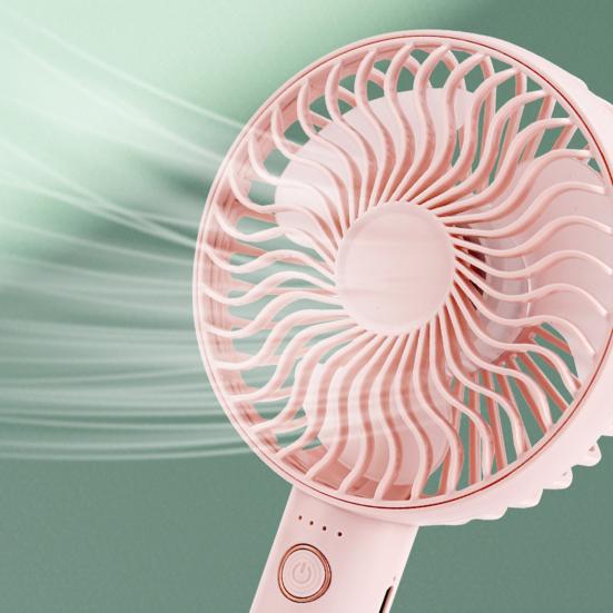 Portable Handheld Fan 4 Speed Wind Small Personal Fan with Detachable Base USB Rechargeable Desk Fan for Travel Beach Makeup Office