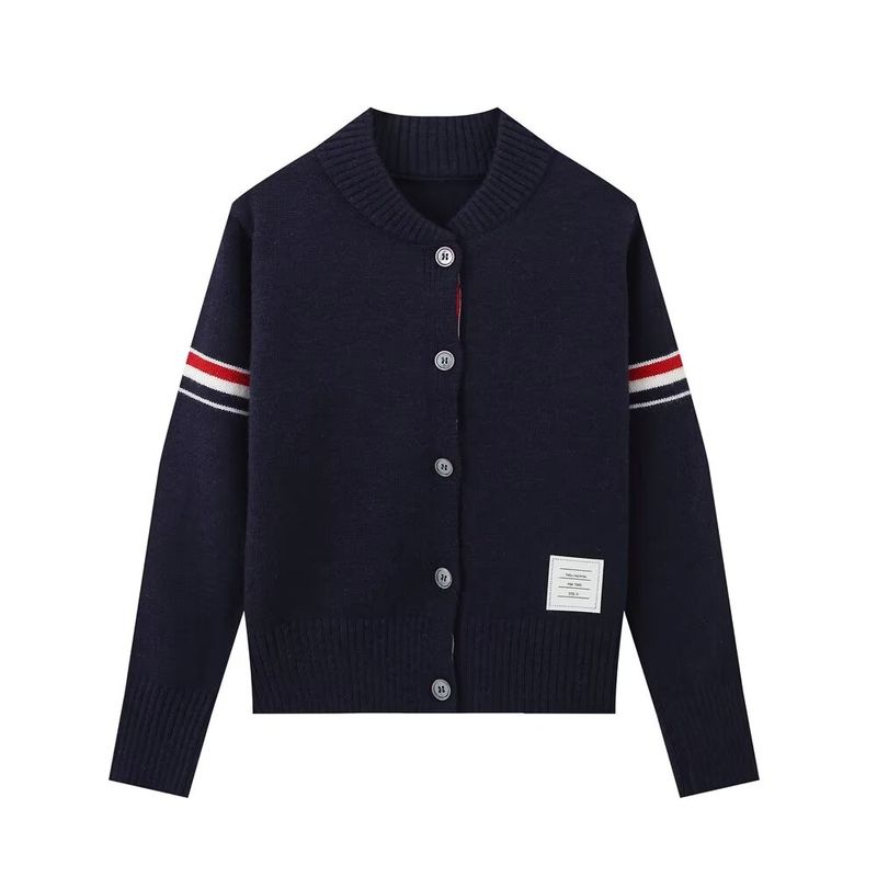 Kaslead New Arrival Women's Clothing Fashion Style Stylish Simple and Versatile Casual Labeling Knitted Long Sleeve Cardigan