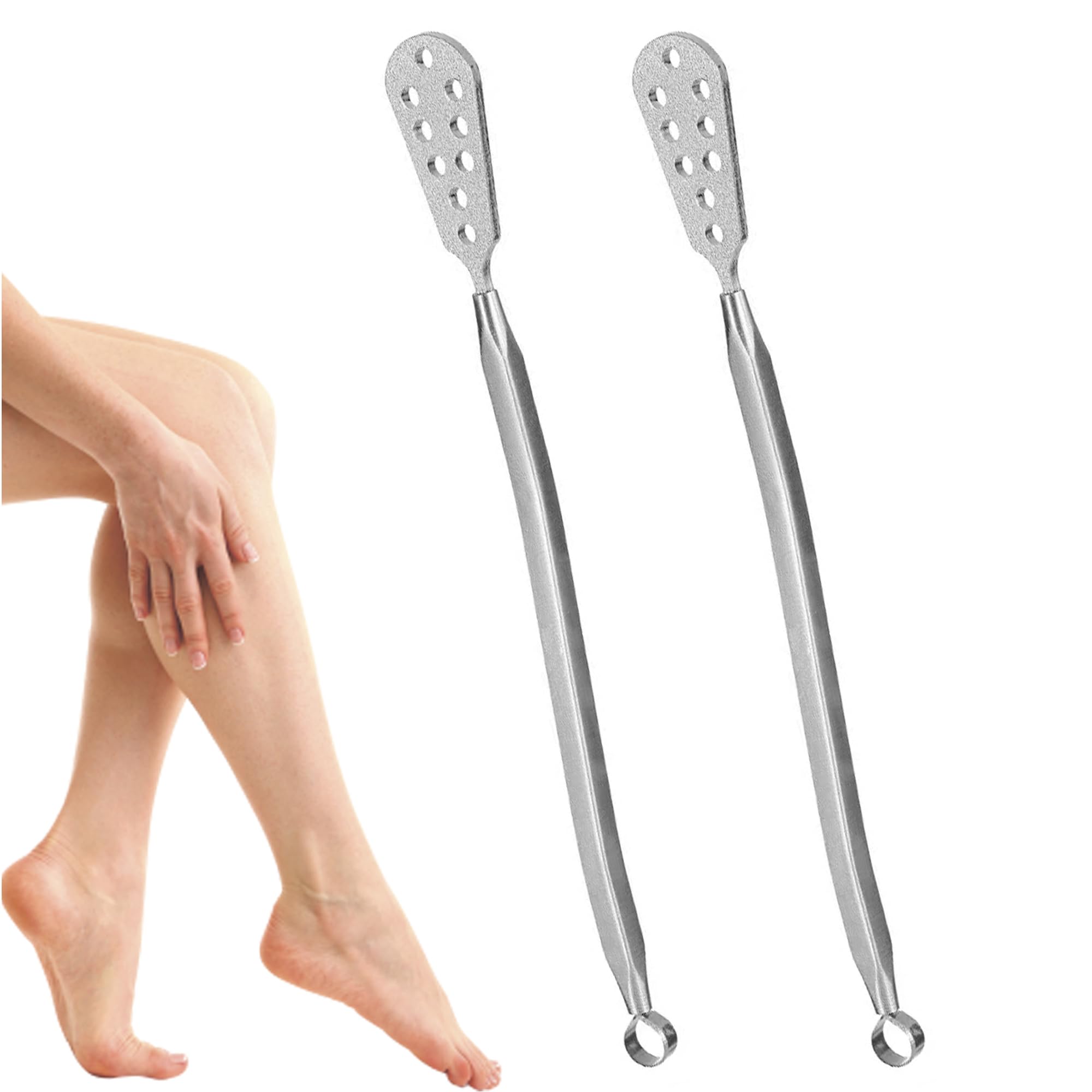

DEVENTORZ Пилка для мозолей Пятка Стопа Стопа Нержавеющая для и Удаления Омертвевшей Кожи (2-Pack) - Удалитель, Пилка, Пилка, Двусторонняя пилка, Сталь, Мозоли,