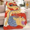 N-Naoto Hidaka Art Blanket Warm Soft Suitable For Bedroom Sofa Bed Living Room Office Travel Camping Gifts