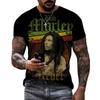 Men's 3D Rock Hip Hop Rap T-shirt Fashion Trend Street Casual Round Neck Short Sleeve Top