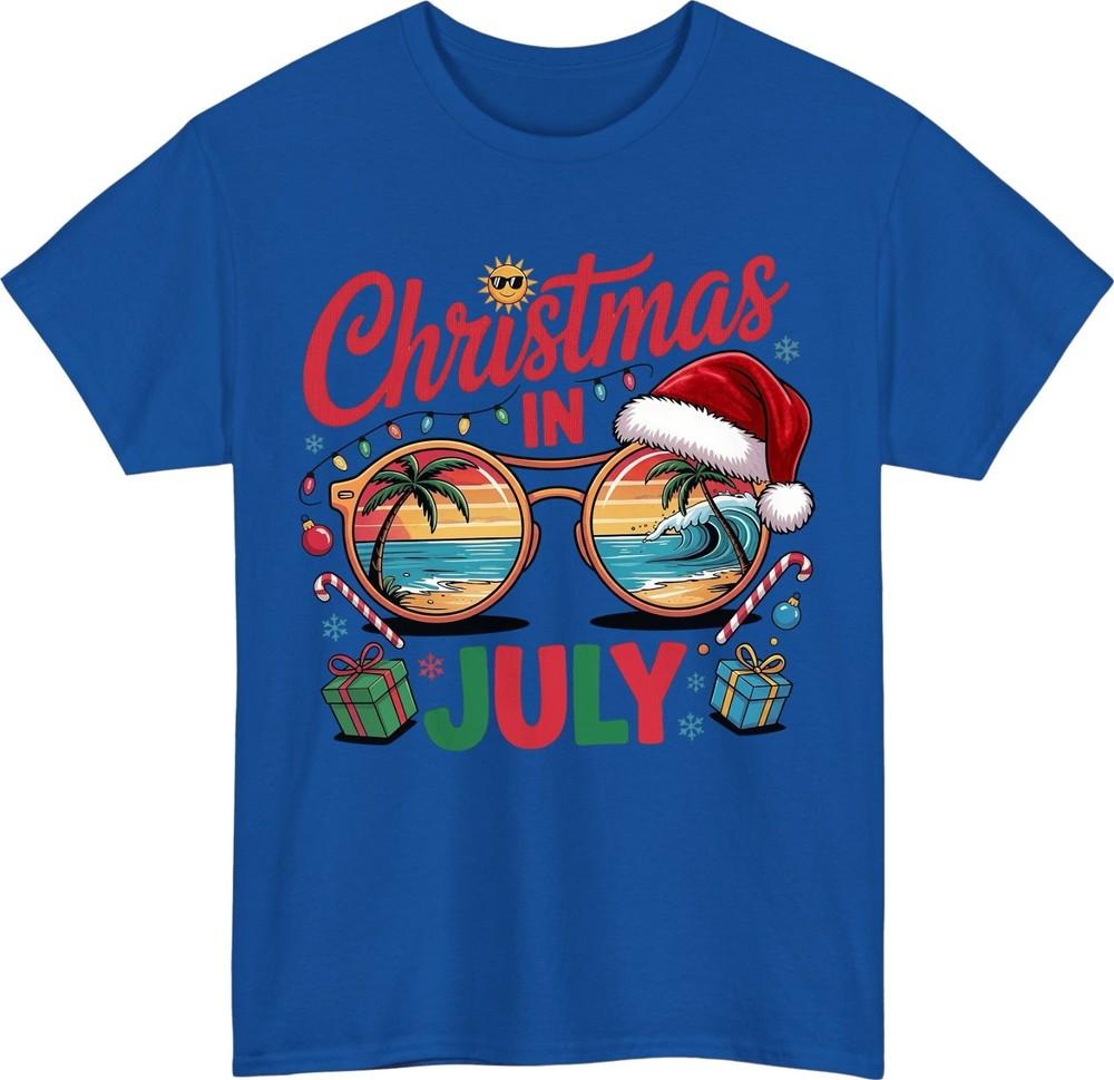 Christmas in July TShirt Beach Party Santa Holiday in Summer Vacation Tee Top