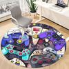 1PC Gaming Controllers Office Round Area Rug, Indoor Mat Suitable ForOffice, Under Office Chairs Bedroom Living Room Home Decor, Room Deco, D131