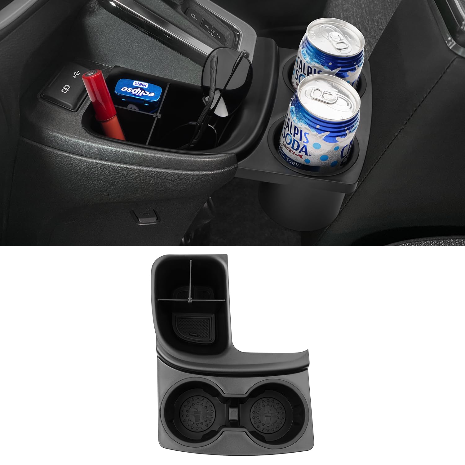 

Auto Spec Compatible with Toyota New Sienta 3rd Generation 10 Series Shift Side Pocket Storage Box Storage Pocket Console Box with TPE Cup Holder