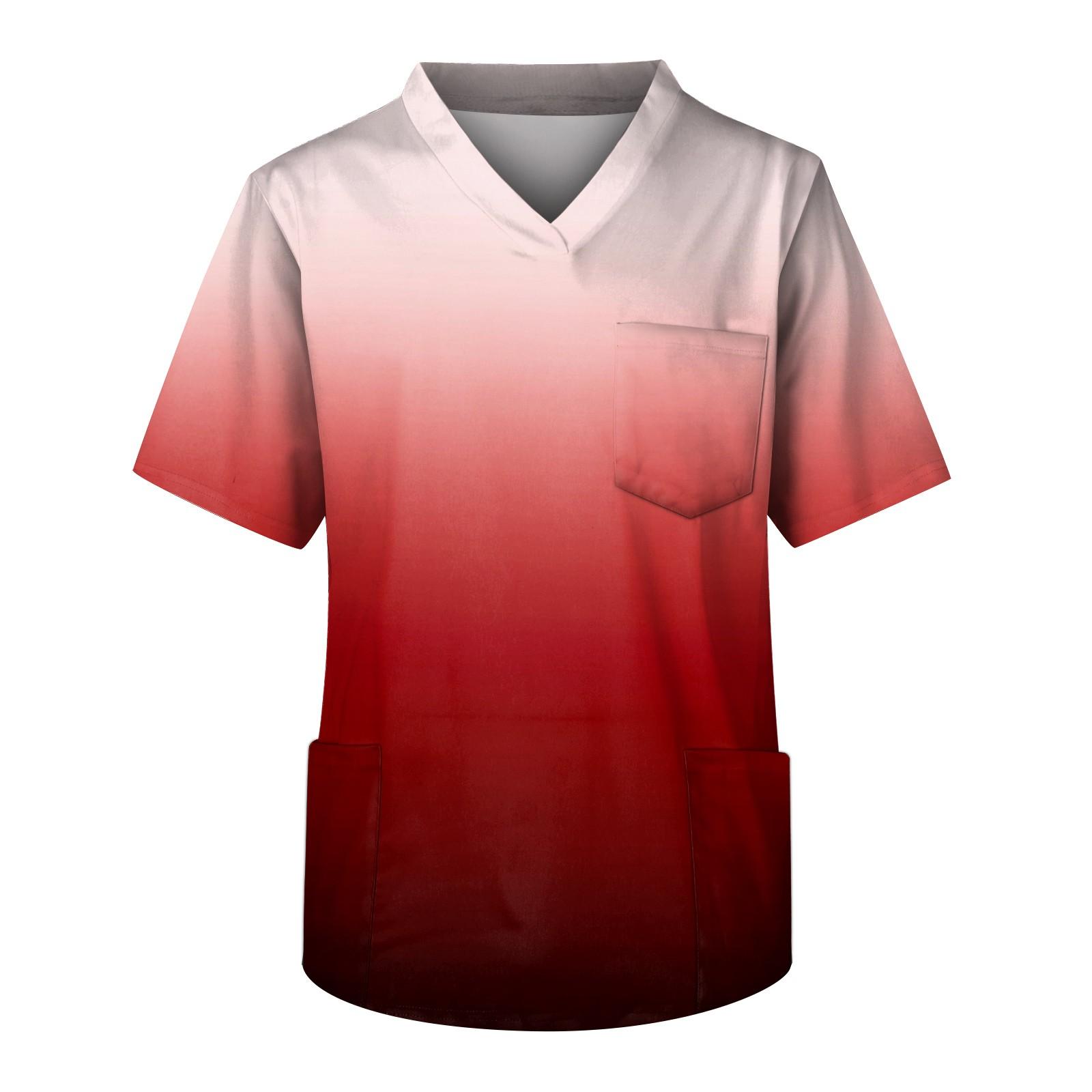 

Чоловіча нагрудна кишеня для догляду з градієнтним принтом з V-подібним вирізом і короткими рукавами XL