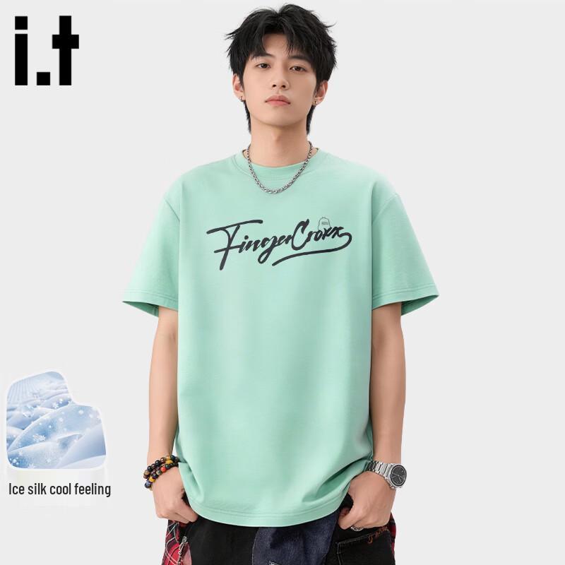 Fingercroxx IT Men s Loose Fit Ice Silk Short Sleeve T-Shirt XXL