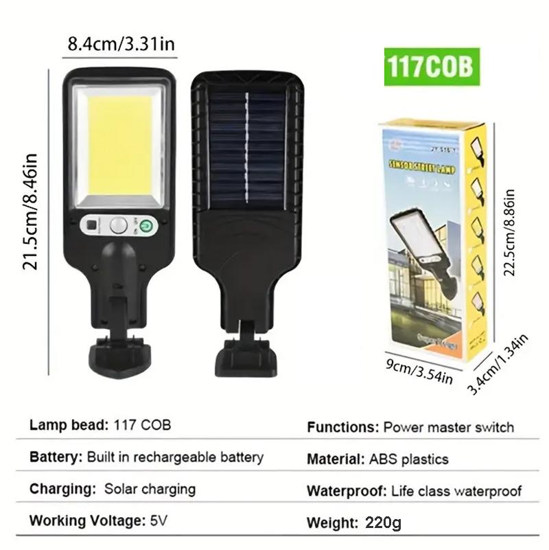 

Уличный солнечный фонарь 117COB с датчиком движения, фонарь для двора, настенный фонарь, водонепроницаемый, для двора, сада, бытовое освещение 1PCS