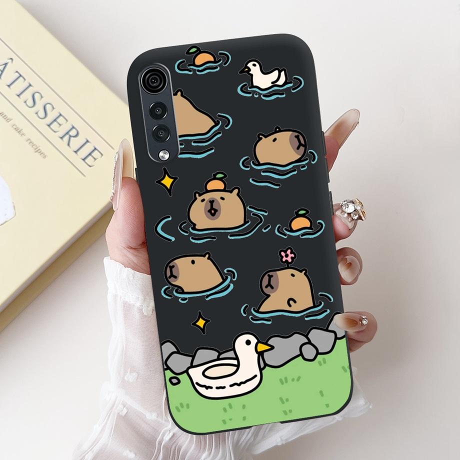 For LG Velvet 4G 5G UW Phone Case Velvet LM-G900 Back Cover Soft Matte Silicone Slim Fundas Lovely Panda Rabbit Flower Cartoon