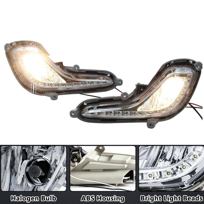 Fog Lamp DRL LED Daytime Running Light For Hyundai Accent 2012 2013 2014 2015 2016 2017 Car Auto Headlight Daylights