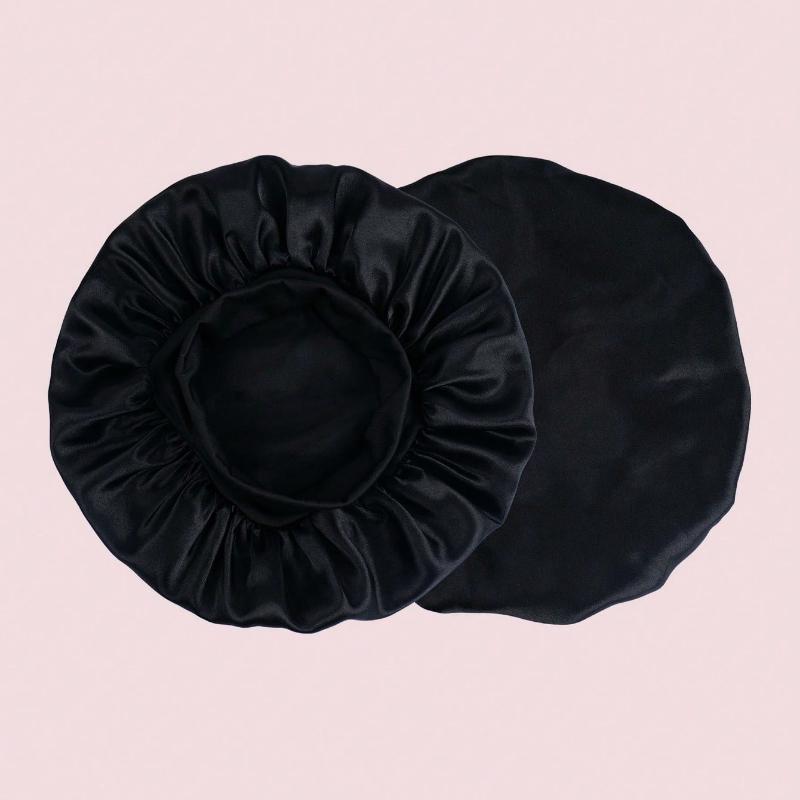 Solid Hair Bonnet Silk Bonnet Satin Bonnet Valentine's Day Valentines Hair Protection Cap Black Nighttime Care Daytime Home Comfort Beauty Tool