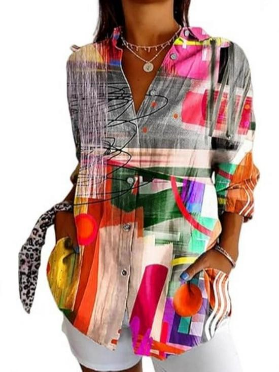 2025 Summer Women's V-Neck Short-Sleeve Linen Blouse - Simple & Stylish
