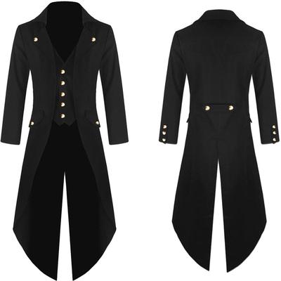 (SU)Ανδρικό Vintage Steam Punk Gothic ρετρό παλτό φόρεμα Fashion Long Windbreaker