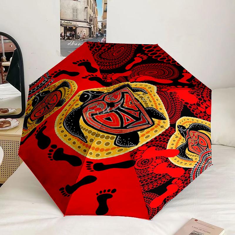 Australian Aboriginal Umbrella 8-Frame for Travel, camping, Casual Lightweight Portable Umbrella, Essential for every family Holidays Gift