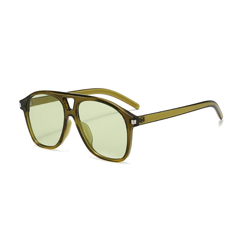 Frog-Frame Sunglasses Luxurious Double-Bridge Aviator Large Frame Comfortable Outdoor UV400 Sun Glasses Classic Driving Shades