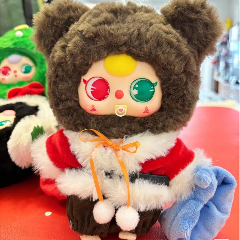 Latest Baby Three Xmas Party Collection Line Polyvinyl Chloride Material Plush Blind Case Playthings Mini Mystery Case Play Pouch Pendant Innovative