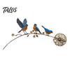 Unique Outdoor Garden Accent Animal Stake, Rustic Yard Art Decorations with Dandelion Accent, Metal Decorative Sculpture for Lawn Patio Flower Bed And