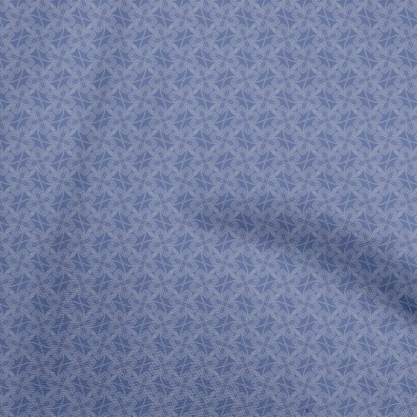 

OneOone Cotton Flex Brown Fabric Азіатська японська Sashiko Одяг своїми руками Тканина для стьобання Тканина з принтом 40 дюймів 42 Inch Wide - Viscose Chiffon середній синього кольору