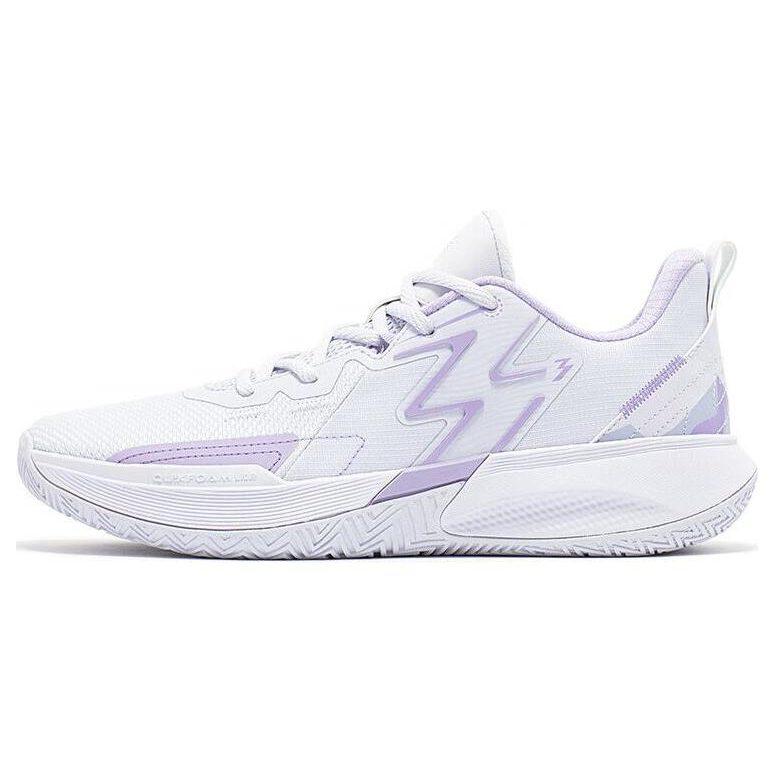 Scarpe da Basket 361 Big3 Team Ammortizzazione Resistenti all'Abrasione Traspiranti Basse da Uomo Bianco Viola 672331109-1