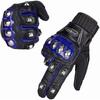 ILM Motorcycle Gloves Leather (Genuine Leather) All Season Hard Protector