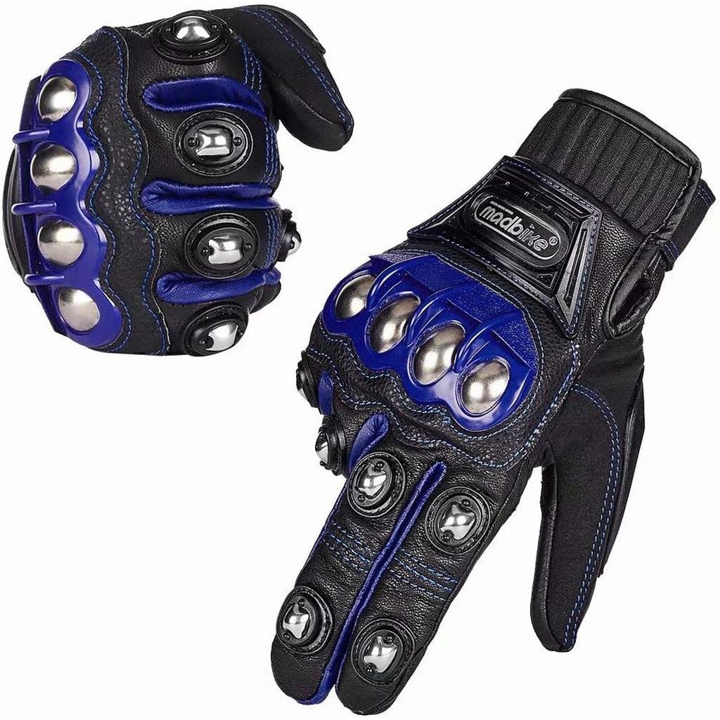 ILM Motorcycle Gloves Leather (Genuine Leather) All Season Hard Protector