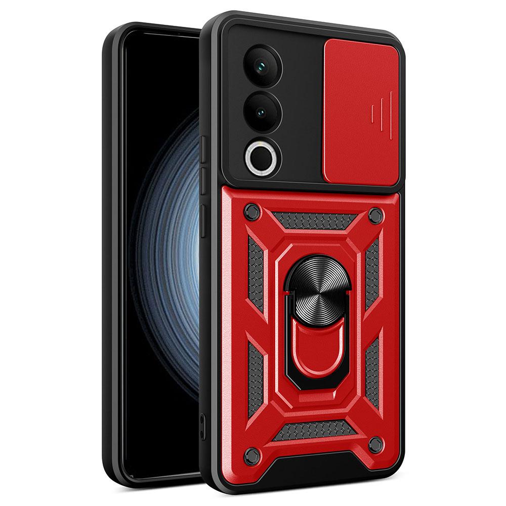 

For OnePlus Nord CE4 5G Case with Slide Camera Lid PC+TPU Kickstand Phone Cover F