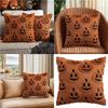 2Pcd Halloweens Decorative Pillow Cover Soft Pumpkins Designs for Living Room J0MC