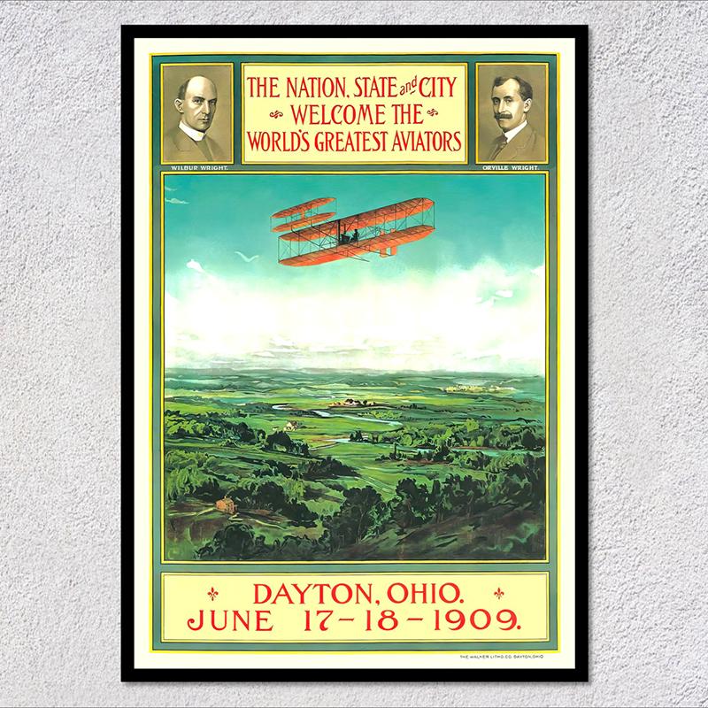 Retro Airways Flights Poster Vintage Aviation Wall Art Print Flying Machines Canvas Painting Pictures for Home Decoration