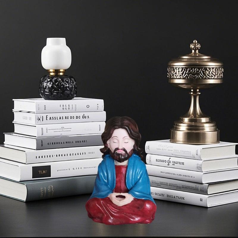 Resin Jesuses Statue for Home Decors Meditations Statue Decors Jesuses Figurines Ornament for Christmas Party Dercorations