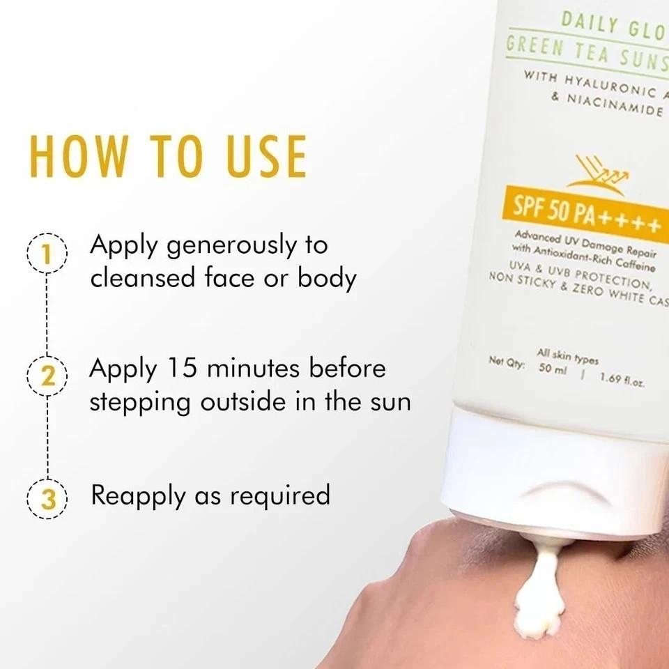 mCaffeine Niacinamide and Hyaluronic Acid Sunscreen SPF 50++ for Oily Skin 50ml