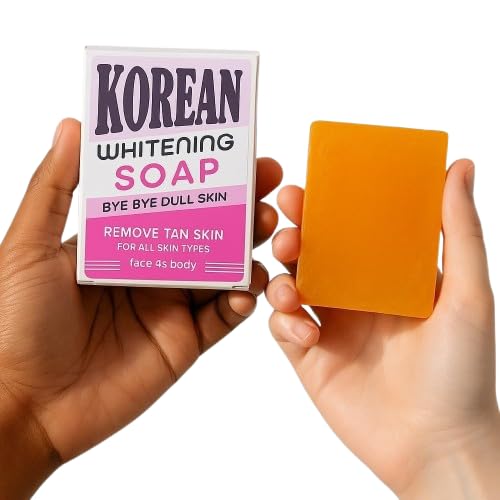 

Lucas SKIN CARE Korean Whitening Soap - Bye Bye Dull Skin, Remove Tanning, Brightening Face & Body Soap with Kojic Acid, Vitamin C, Niacinamide. Fa