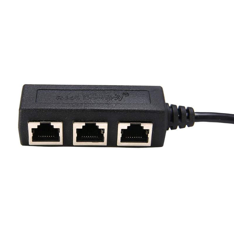 Ethernet Cable Splitter Network Adapter Ethernet Splitter 1 To 3 Cable Rj45 Lan Ethernet Connector Adapter