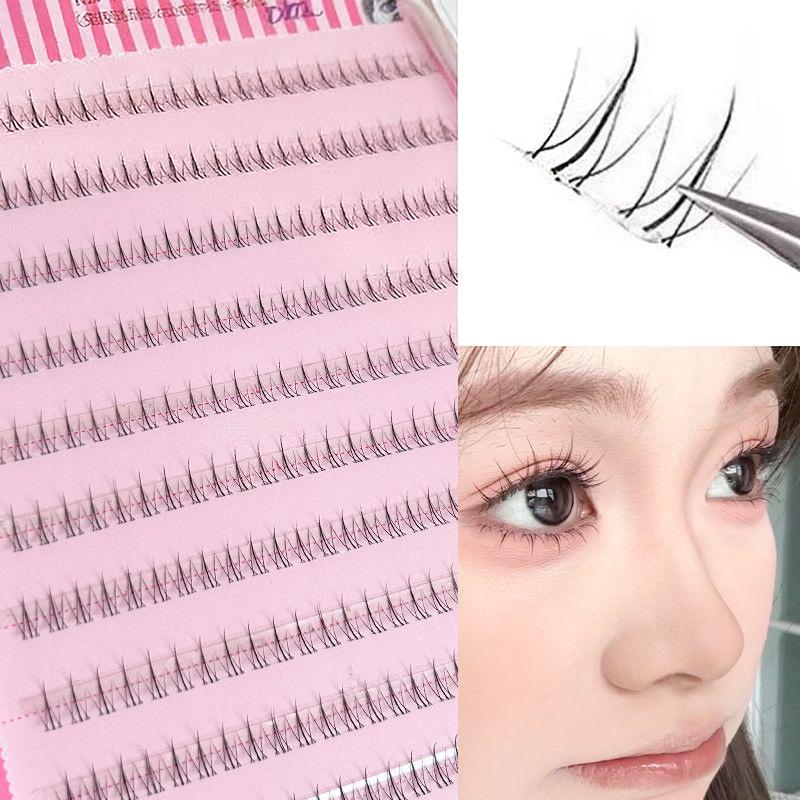 Natural Looking Ultra Soft Split Segments Glue Free Small 240 Clusters Lower Eyelash False Eyelashes Transparent For Be