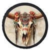 1pc Decorated Bull Skull Themed Tire Cover Wheel Cover, Trendy Universal Wheel Cover Tire Cover Wheel Protection Cover, Suitable